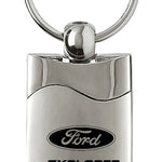 Ford Explorer Rectangular Wave Key Fob - Silver