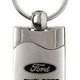 Ford Explorer Rectangular Wave Key Fob - Silver