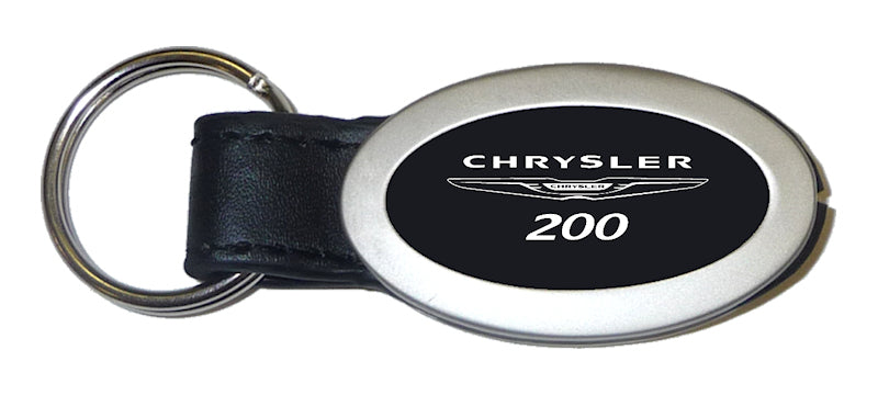 Chrysler 200 Oval Leather Key Fob - Black