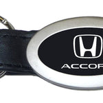 Honda Accord Oval Leather Key Fob - Black