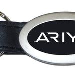 Nissan Ariya Oval Leather Key Fob - Black