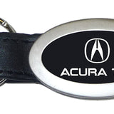 Acura TL Oval Leather Key Fob - Black