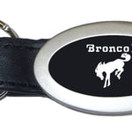 Ford Bronco II Oval Leather Key Fob - Black