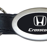 Honda Crosstour Oval Leather Key Fob - Black