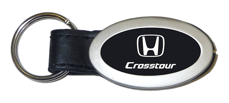 Honda Crosstour Oval Leather Key Fob - Black