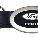 Ford Edge Oval Leather Key Fob - Black