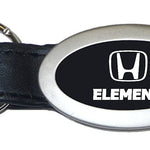 Honda Element Oval Leather Key Fob - Black