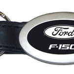 Ford F-150 Oval Leather Key Fob - Black