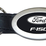 Ford F-150 Oval Leather Key Fob - Black