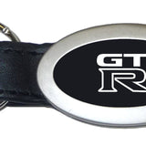 Nissan GTR Oval Leather Key Fob - Black