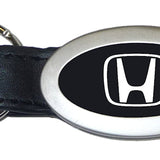 Honda (H Only) Oval Leather Key Fob - Black