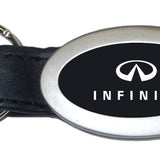 Infiniti Oval Leather Key Fob - Black