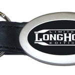 Ram Longhorn Limited Edition Oval Leather Key Fob - Black