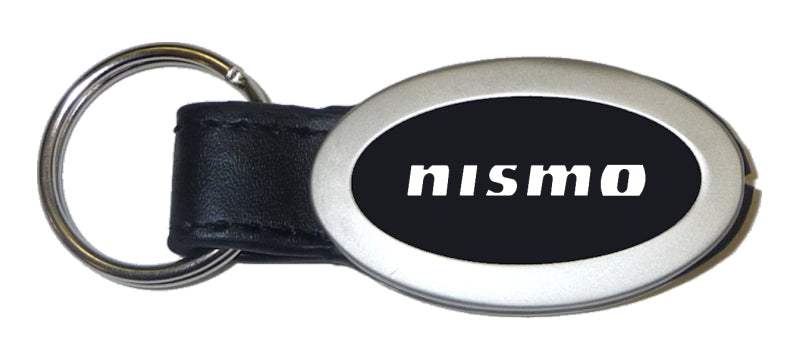 Nissan Nismo Oval Leather Key Fob - Black