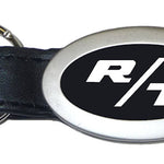 Dodge RT Oval Leather Key Fob - Black