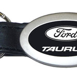 Ford Taurus Oval Leather Key Fob - Black