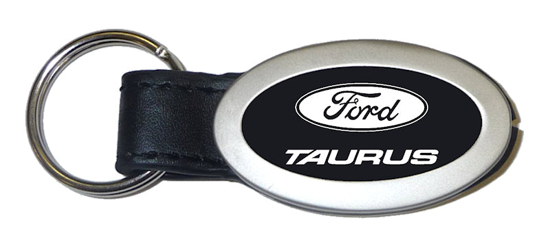 Ford Taurus Oval Leather Key Fob - Black