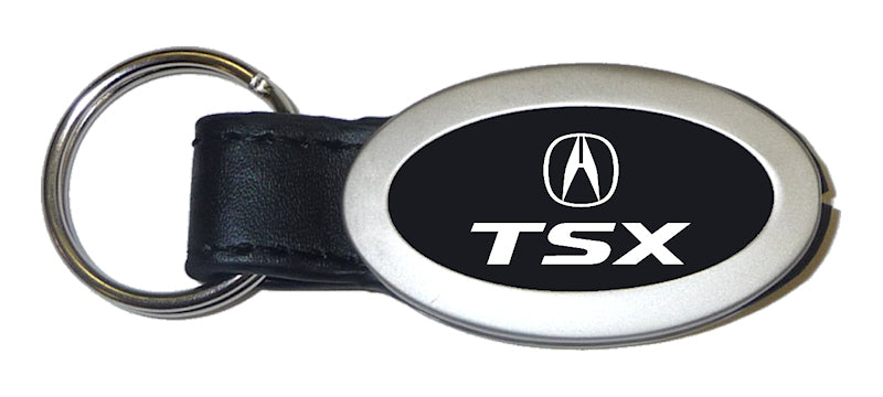 Acura TSX Oval Leather Key Fob - Black