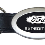 Ford Expedition Oval Leather Key Fob - Black