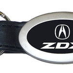 Acura ZDX Oval Leather Key Fob - Black