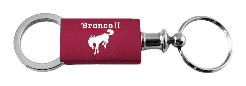 Ford Bronco II Anodized Aluminum Valet Key Fob - Burgundy