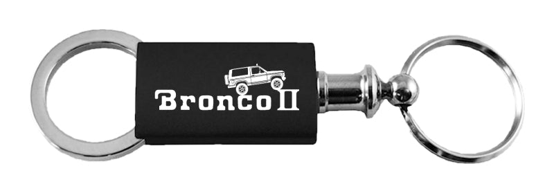 Ford Bronco II Climbing Anodized Aluminum Valet Key Fob - Black