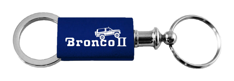 Ford Bronco II Climbing Anodized Aluminum Valet Key Fob - Navy