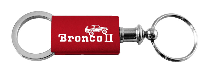 Ford Bronco II Climbing Anodized Aluminum Valet Key Fob - Red