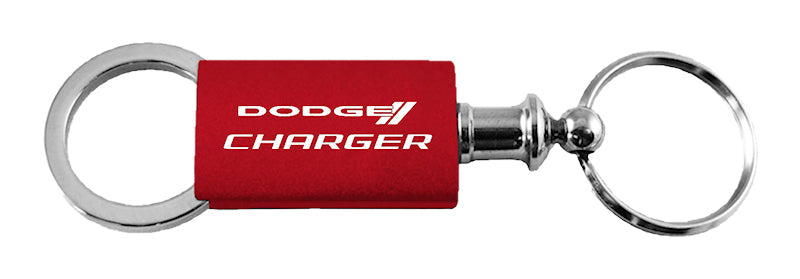 Dodge Charger Anodized Aluminum Valet Key Fob - Red