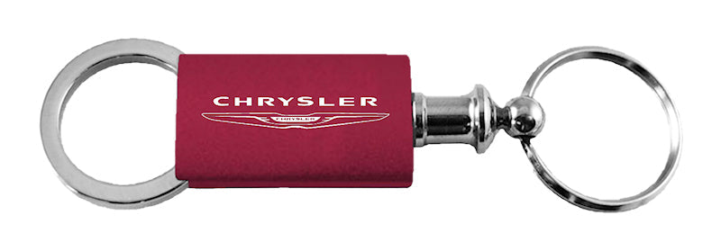 Chrysler Anodized Aluminum Valet Key Fob - Burgundy