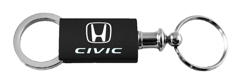 Honda Civic Anodized Aluminum Valet Key Fob - Black