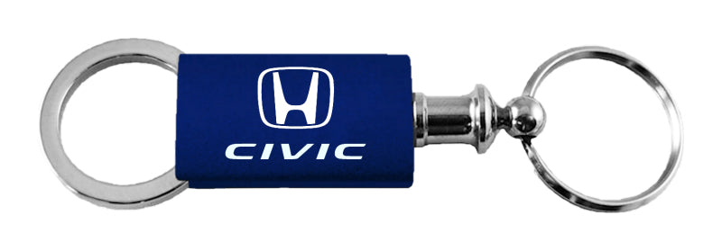 Honda Civic Anodized Aluminum Valet Key Fob - Navy