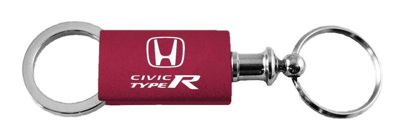 Honda Civic Type R Anodized Aluminum Valet Key Fob - Burgundy