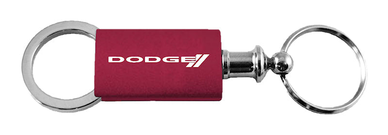 Dodge Stripe Anodized Aluminum Valet Key Fob - Burgundy