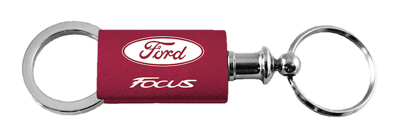 Ford Focus Anodized Aluminum Valet Key Fob - Burgundy