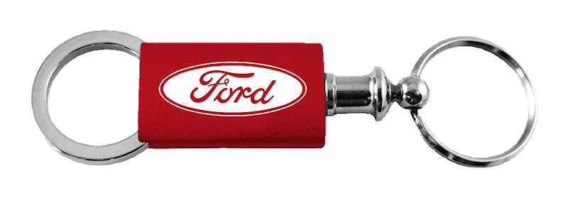 Ford Anodized Aluminum Valet Key Fob - Red