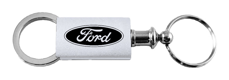 Ford Anodized Aluminum Valet Key Fob - Silver