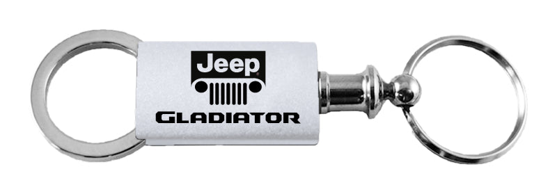 Jeep Gladiator Anodized Aluminum Valet Key Fob - Silver