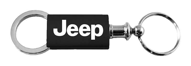 Jeep Anodized Aluminum Valet Key Fob - Black