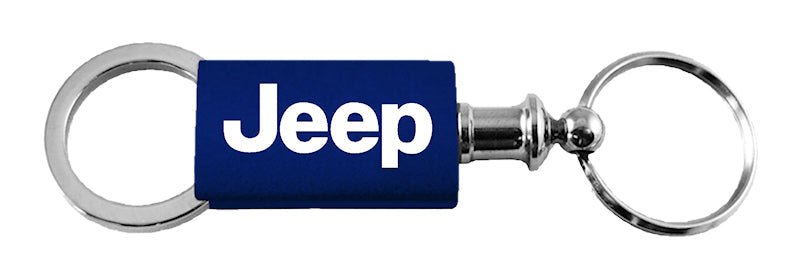 Jeep Anodized Aluminum Valet Key Fob - Navy