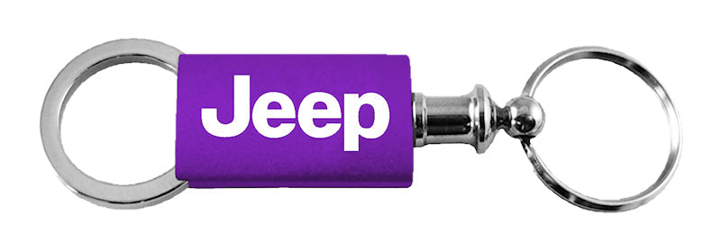 Jeep Anodized Aluminum Valet Key Fob - Purple