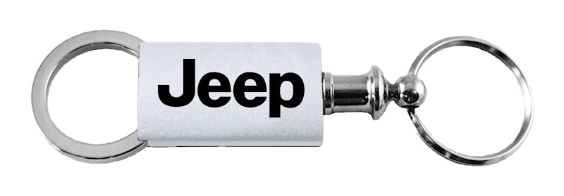 Jeep Anodized Aluminum Valet Key Fob - Silver