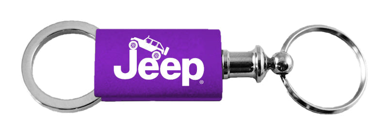 Jeep Climbing Anodized Aluminum Valet Key Fob - Purple