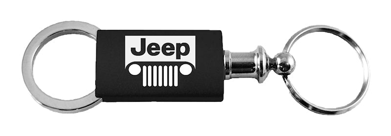 Jeep Grill Anodized Aluminum Valet Key Fob - Black