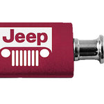 Jeep Grill Anodized Aluminum Valet Key Fob - Burgundy