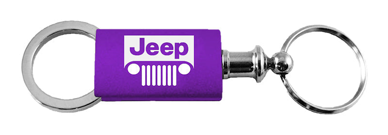 Jeep Grill Anodized Aluminum Valet Key Fob - Purple