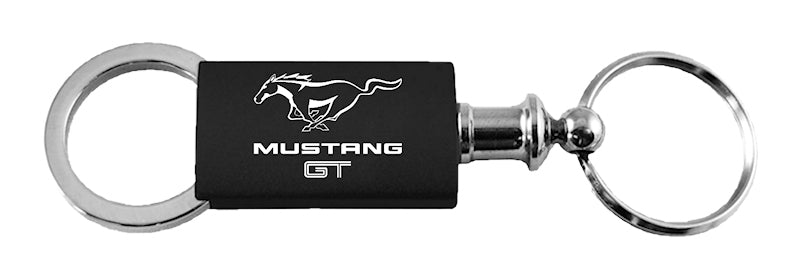 Mustang GT Anodized Aluminum Valet Key Fob - Black