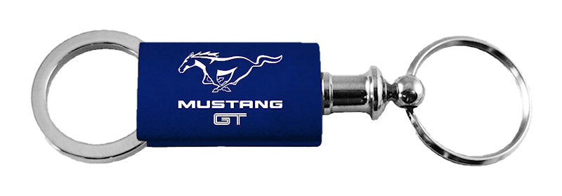 Mustang GT Anodized Aluminum Valet Key Fob - Navy