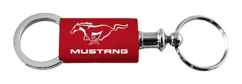 Mustang Anodized Aluminum Valet Key Fob - Red