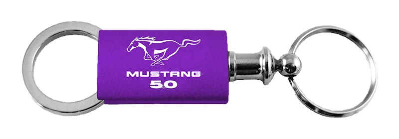 Mustang 5.0 Anodized Aluminum Valet Key Fob - Purple